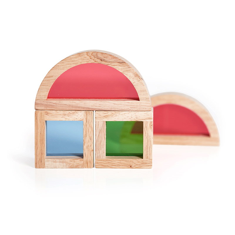 Blocuri de construcție Junior Rainbow Blocks, set 20 piese – Guidecraft