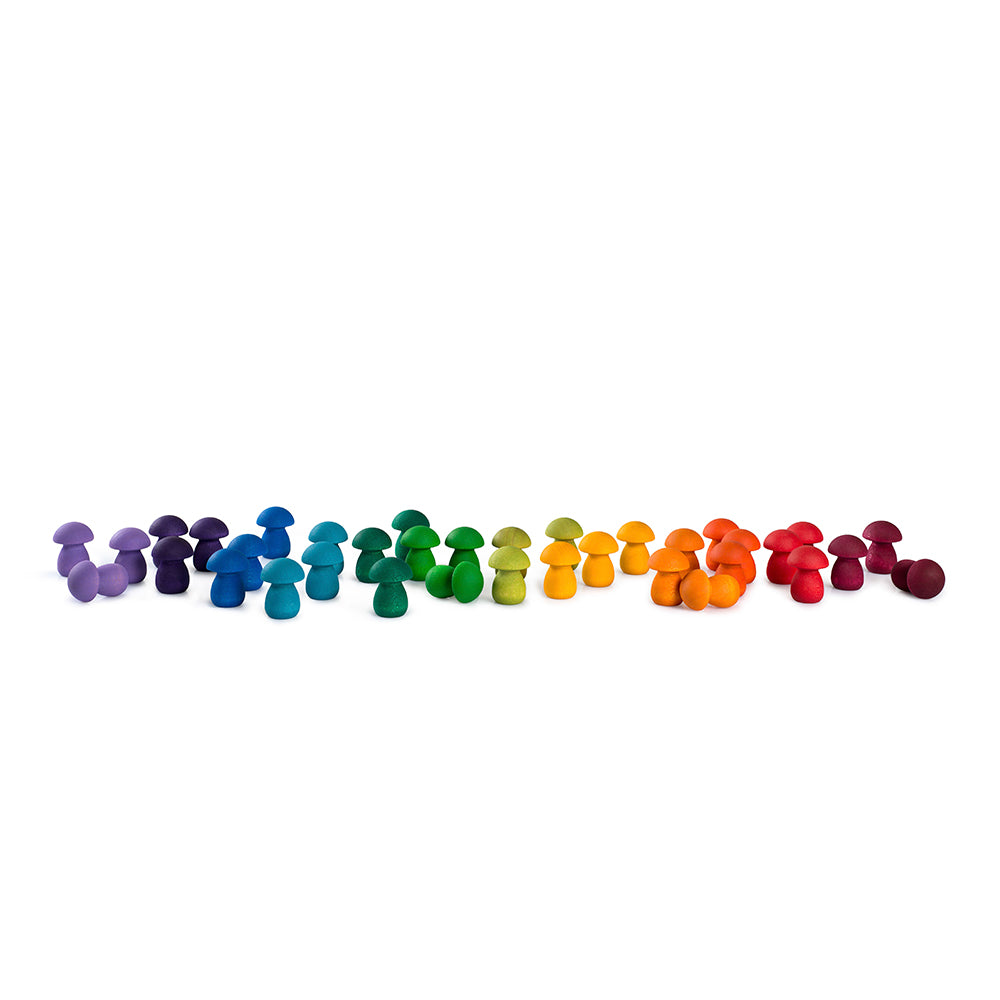 Set de 36 piese tip ciupercuțe Mandala Rainbow - Grapat